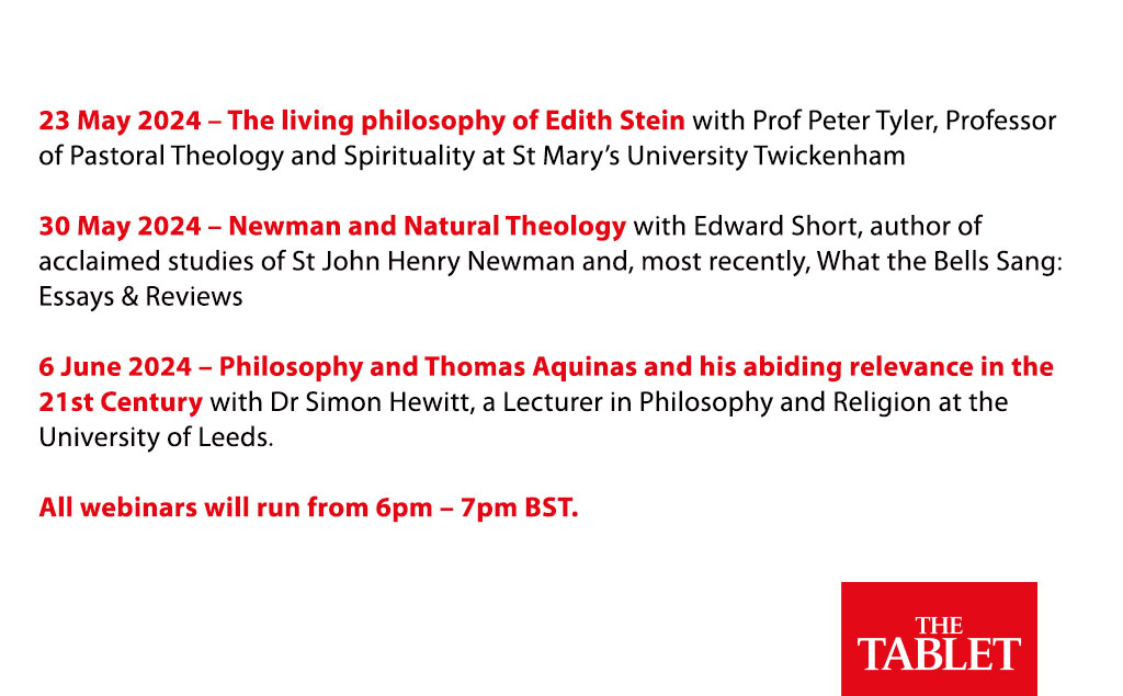 Join The Tablet this spring for a series of webinars focusing on Catholic philosophers. ow.ly/sjSp50RJNvI