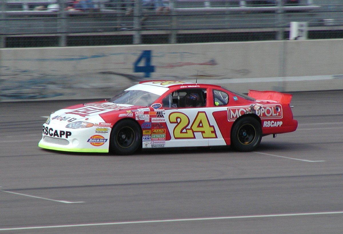 AscarRacing's tweet photo. 2004 - Welcome back...
@johnmickel 🇬🇧 (2⃣4⃣ Torquespeed Chevrolet Monte Carlo) returned to #ASCAR with backing from @MonopolyUK on May 2nd 2004.
Weekend Results:
Race 1 - DNF (12th)
Race 2 - DNS
📸 Steve Adams
#DaysOfThunder #Rockingham #AscarRacing #RockinghamMotorSpeedway https://t.co/YJQy55RJDg