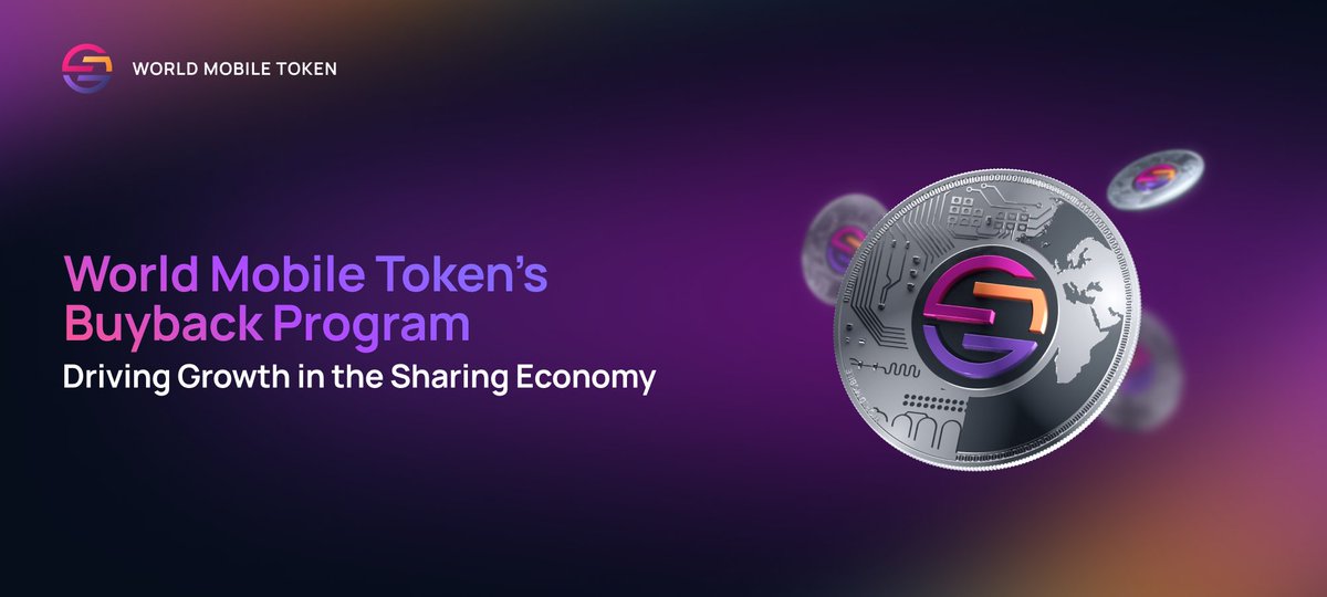 💠 @wmtoken  has introduced a token buyback program as a key component of our vision to deliver a sustainable sharing economy

💠 The $WMT tokens purchased via the buyback program will be redistributed as rewards, supporting the growth of #WorldMobile's sharing economy while