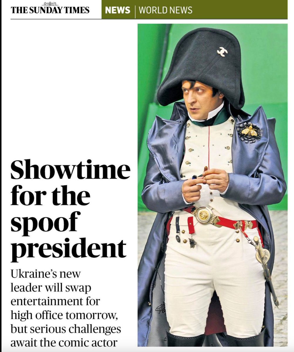 5 years ago, the Sunday Times knew something we all know today. If only the reality wasn't so tragic. The Dictator Zelenskys ego has dragged his country into a vortex of inescapable corruption and conflict. The man elected to end a War has banned elections and Negotiations