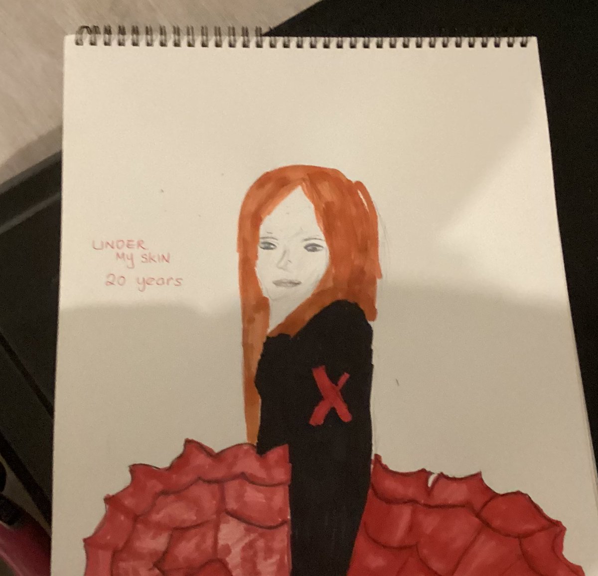 justagirlgx's tweet photo. Happy #20years of the first album I ever cried my eyes out to #undermykin by @AvrilLavigne #drawingbyme #littleblackstar #punkprincess #donttellme #myhappyending https://t.co/IZGBnzGLW6