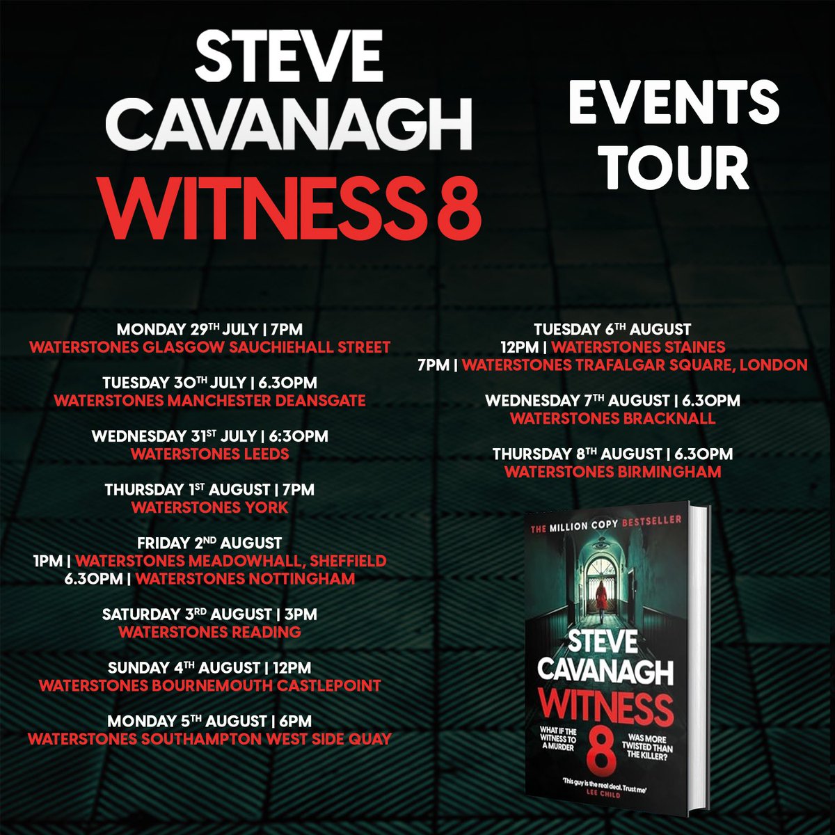 SteveCavanagh_'s tweet image. Here’s all the dates for the Witness 8 UK Tour! Get your tickets via the link and I hope to see you there linktr.ee/witness8tour