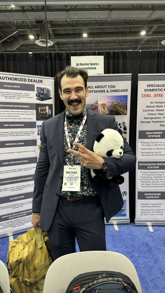 My last week at OTC 2024 in Houston. Pandas , friends , and smiles. #otc #otc2024 #otcevent #cnps #cnps.com #fibeglass #fiberglasssolutions #houston