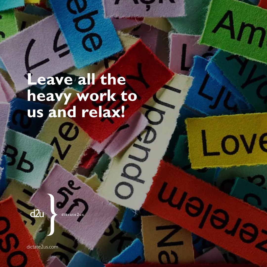 dictate2us's tweet photo. Looking for the best option in translations and transcriptions? Look no further!

📣dictate2us is the UK’s leading provider of transcription, digital dictation, translation and typing services 💙

Leave all the heavy work to us and relax!
#Transcription #Translation #Proofreading https://t.co/TRFWJByyZn