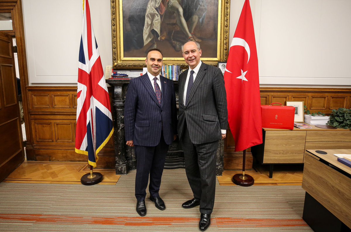 The UK and Turkey’s trading relationship is worth more than £26bn a year – the highest it has ever been.

Delighted to meet the Turkish Minister of Industry and Technology @MFatihKacir, where we discussed investment in the UK's thriving tech ecosystem worth over $1 trillion.