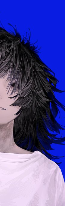 「black eyes blue background」 illustration images(Latest)