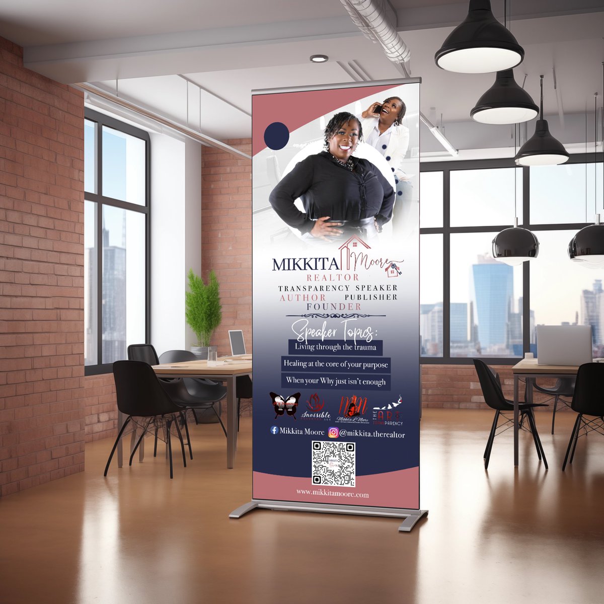 fmkmedia's tweet image. Mikkita is on her 2nd banner with us…. Safe to say we know she loves them! Thanks Mikkita! 

#retractablebanner #popupbanner