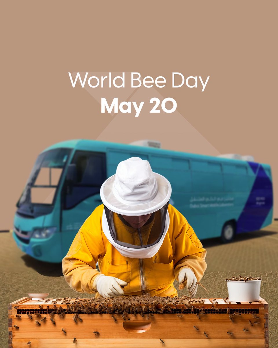 #DubaiMunicipality supports and encourages Dubai beekeepers to enhance the sustainability and efficiency of the industry. It also verifies honey quality through the Dubai Central Laboratory. #WorldBeeDay