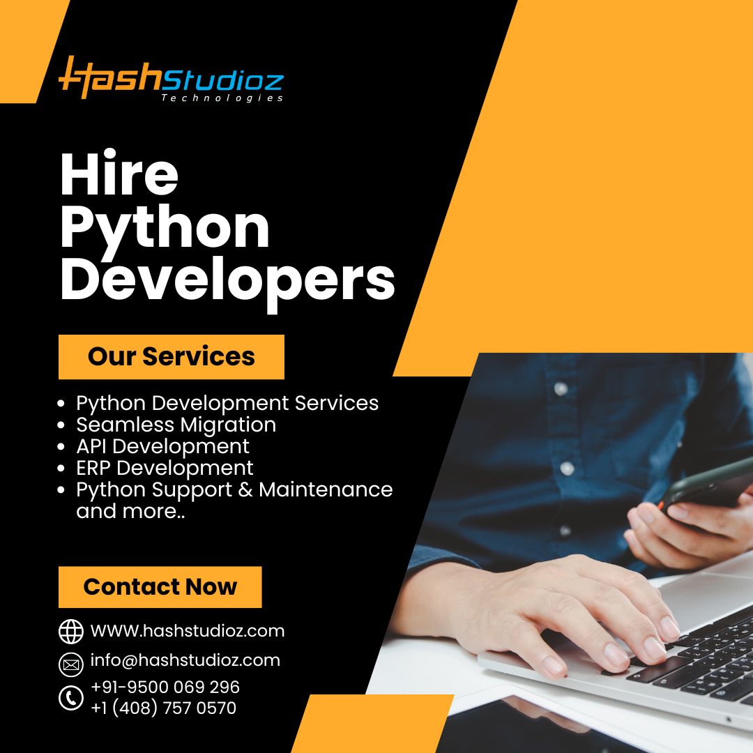 Hire Top Python Developers in India | HashStudioz

Need a Python whiz to elevate your project?  HashStudioz connects you with top-tier Python developers to build beautiful, functional web apps. Hire Python devs today & watch your project thrive! 
hashstudioz.com/hire-python-de…