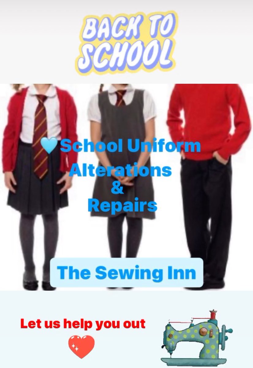 TheSewingInn's tweet photo. 🩵School Uniform Alterations and Repairs available with free collection in our area from THE SEWING INN #thesewinginn lichfieldthesewinginn #lichfieldalterations #lichfieldtailors #schooluniformalteratuons #schooluniformrepairs #freecollection #sewing https://t.co/uX1OJHuHHB