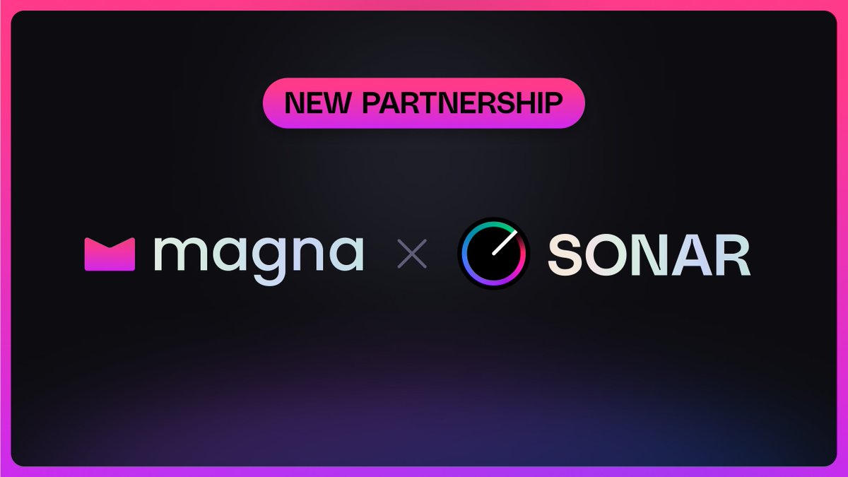 ✨ <a href="/magna_digital/">Magna</a> and @SonarPING_ are now officially partners 

✨ #Sonar Platform is a #AI driven data aggregation suite which monitors the #BSC and @Ethereum networks ( <a href="/PancakeSwap/">PancakeSwap</a>, <a href="/Uniswap/">Uniswap Labs 🦄</a>) in real time

🔽 VISIT 
sonarplatform.io
#ARB_Universe