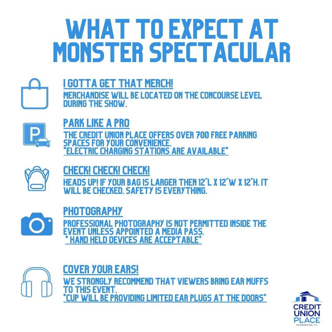 #ItAllHappensHere TODAY! 📣

What to expect at Monster Spectacular! ⬇️

🎫's still available: bit.ly/CUP-ticketmast…

#CUPEvents | @MonsterSpec 🛻