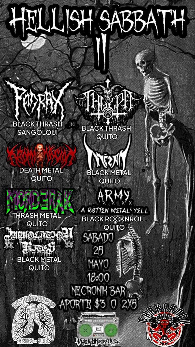 Si estas en #Quito, este sábado #Morderak tiene regalos para ti.  #thrashisback