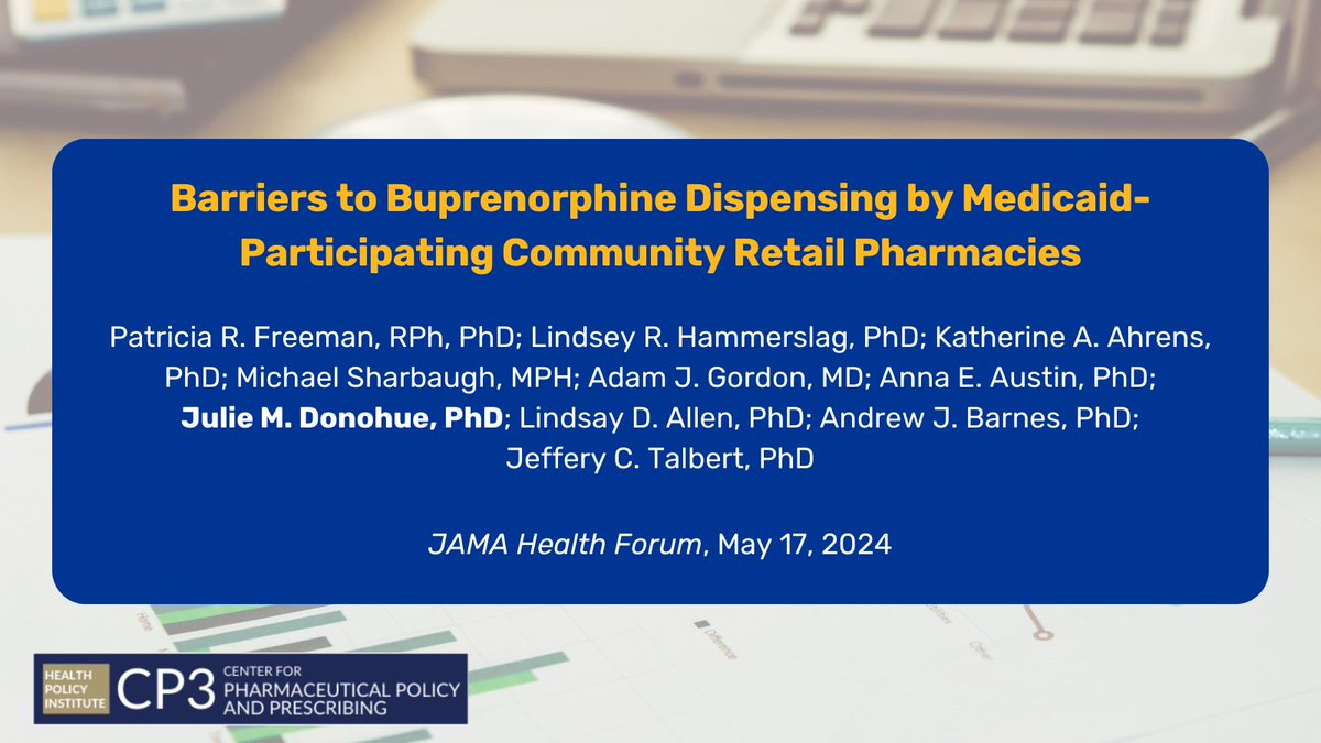 In this analysis of Medicaid-participating pharmacies, #buprenorphine wasn't accessible in up to 20% of community retail pharmacies. This is a huge barrier to treatment for many people. Read more @JAMAHealthForum jamanetwork.com/journals/jama-…