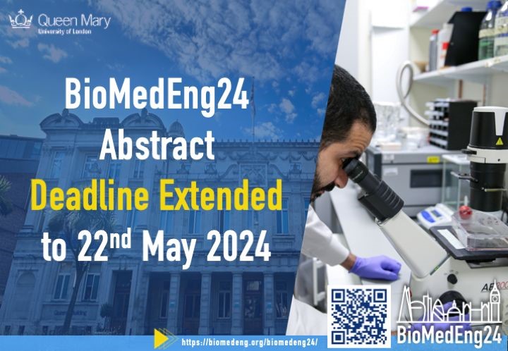 There's still time to submit your abstracts for #BioMedEng24! The deadline has been extended to 22 May. Find out more at this fantastic event at biomedeng.org/biomedeng24/