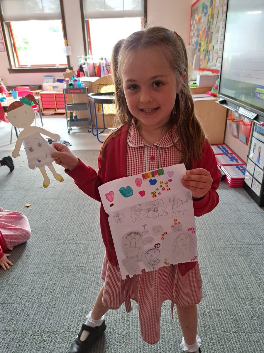 Inspired by P2’s  emotions workshop at Kelvingrove Museum, this lovely girl created a fabulous drawing which detailed a variety of expressions... we were really impressed!
