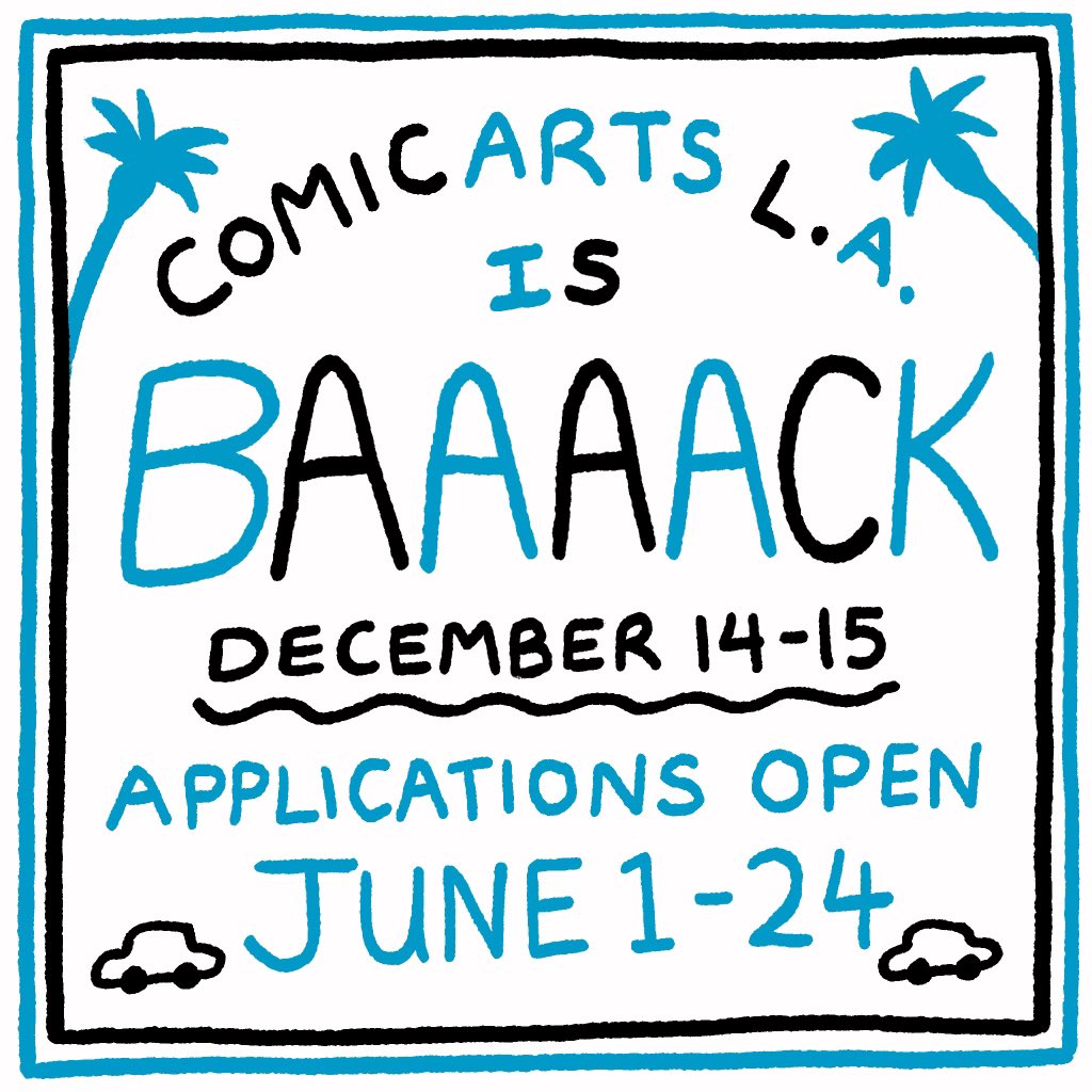 ComicArtsLA's tweet image. Mark your calendars! After four long years, Comic Arts LA is coming back for 2024! This year’s show will take place December 14-15th at Homenetmen Ararat North Chapter in Glendale. Applications for tables will go up June 1st-24th so look for the link soon.
Stay tuned!