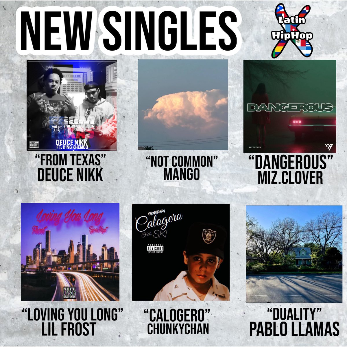 New singles dropped last week‼️
All available on all streaming services ‼️

#latinxhiphop #newsingles
