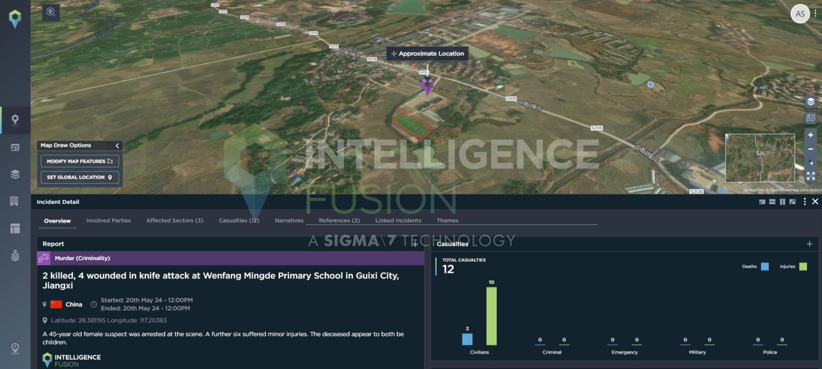 Intelligence Fusion (@intellfusion) on Twitter photo A 45-year-old woman has been arrested after 2 children were killed and 10 more people wounded in a knife attack on a primary school in Guixi, Jiangsu. <a href="/IF_Asia_/">Intelligence Fusion - Asia</a> A 45-year-old woman has been arrested after 2 children were killed and 10 more people wounded in a knife attack on a primary school in Guixi, Jiangsu. <a href="/IF_Asia_/">Intelligence Fusion - Asia</a>