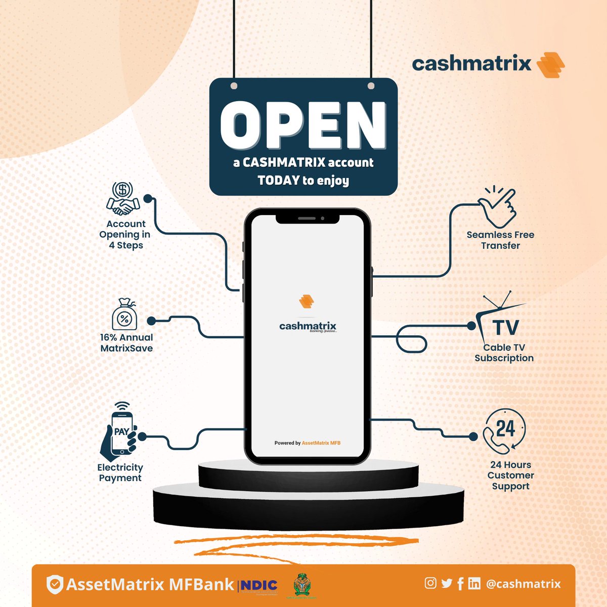 Cashmatrix, your financial buddy!💯

#DigitalBanking #MobileBanking #EasyBanking #SeamlessTransactions #DoItAllWithCashmatrix #CashmatrixApp