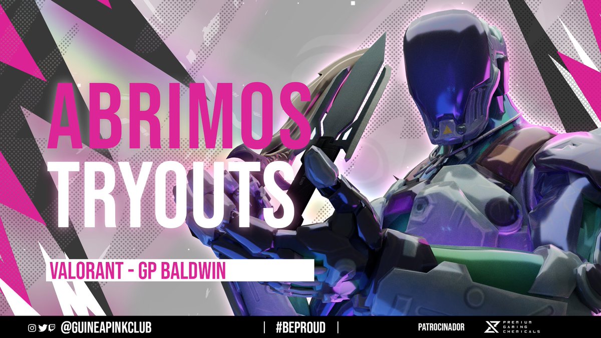 GuineaPinkClub's tweet image. TE BUSCAMOS ✨

Abrimos try outs para Valorant para el rol de cobaya Spotter, Smoker o IGL. 

Dudas: @Celdraug @happingame @Ismasvilar 

Formulario: docs.google.com/forms/d/1ABlTv…

#BEPROUD 💜