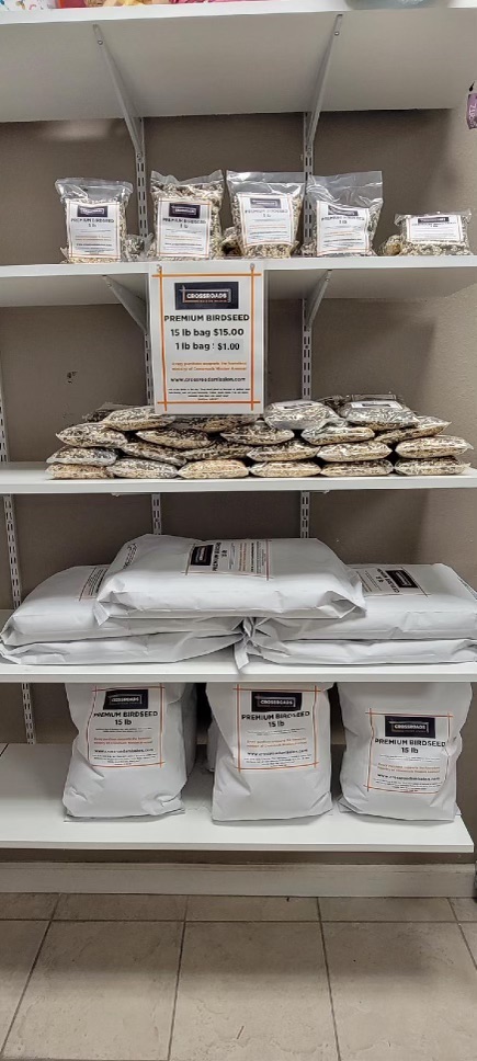 Buy a bag of Crossroads Mission Avenue Premium Birdseed TODAY at Mission Avenue Thrift! Provide for our struggling neighbors while caring for our local wildlife! 🐦‍⬛ crossroadsmission.com/thrift-stores/ #MissionAvenueThrift #CrossroadsMissionAvenue #BirdSeed #ComeShop #GreatDeals