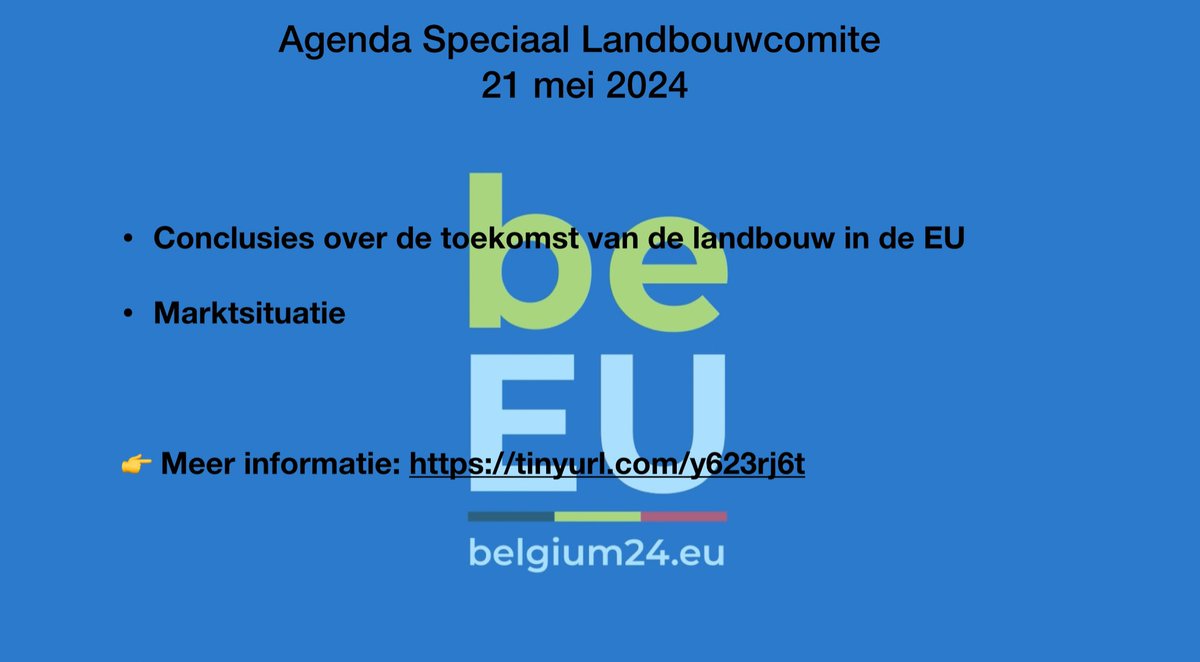 Morgen, 21 mei,  op de agenda van het Speciaal Lanbouwcomite 

👇 👉 lnkd.in/dG5cFHpV