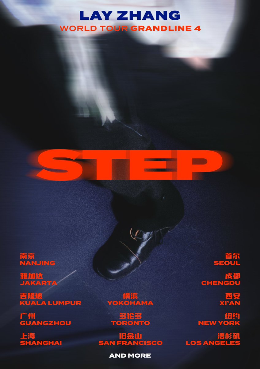 EXOURCEID's tweet image. 240520 [INFO]update with #LAY

Lay World Tour&quot;GRANDLINE 4: STEP&quot;

📅 June 29
📍Jakarta, Indonesia

📍Nanjing
📍Guangzhou
📍Shanghai
📍Chengdu
📍Xi’An
📍Seoul
📍Kuala Lumpur
📍Yokohama
📍Toronto
📍New York
📍San Fransisco
📍Los Angeles
#LayZhang #张艺兴 #EXO @weareoneEXO @layzhang