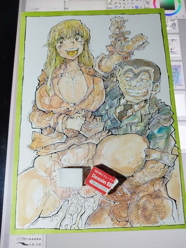 ラフ線画着色
そしてbismの消しゴムが
生産終了で落ち込み。 