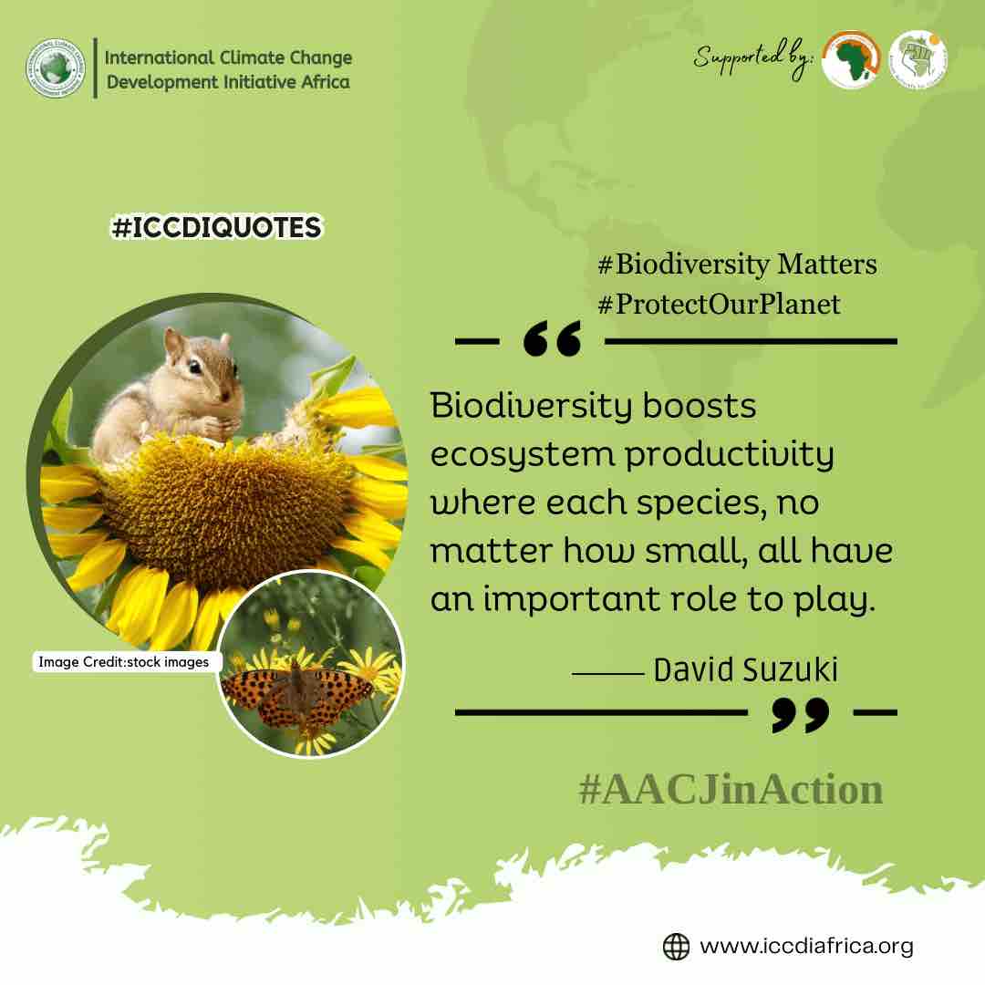 “Biodiversity boosts ecosystem productivity where each species, no matter how small, all have an important role to play.” – David Suzuki

#BiodiversityMatters #ProtectOurPlanet #AACJinAction