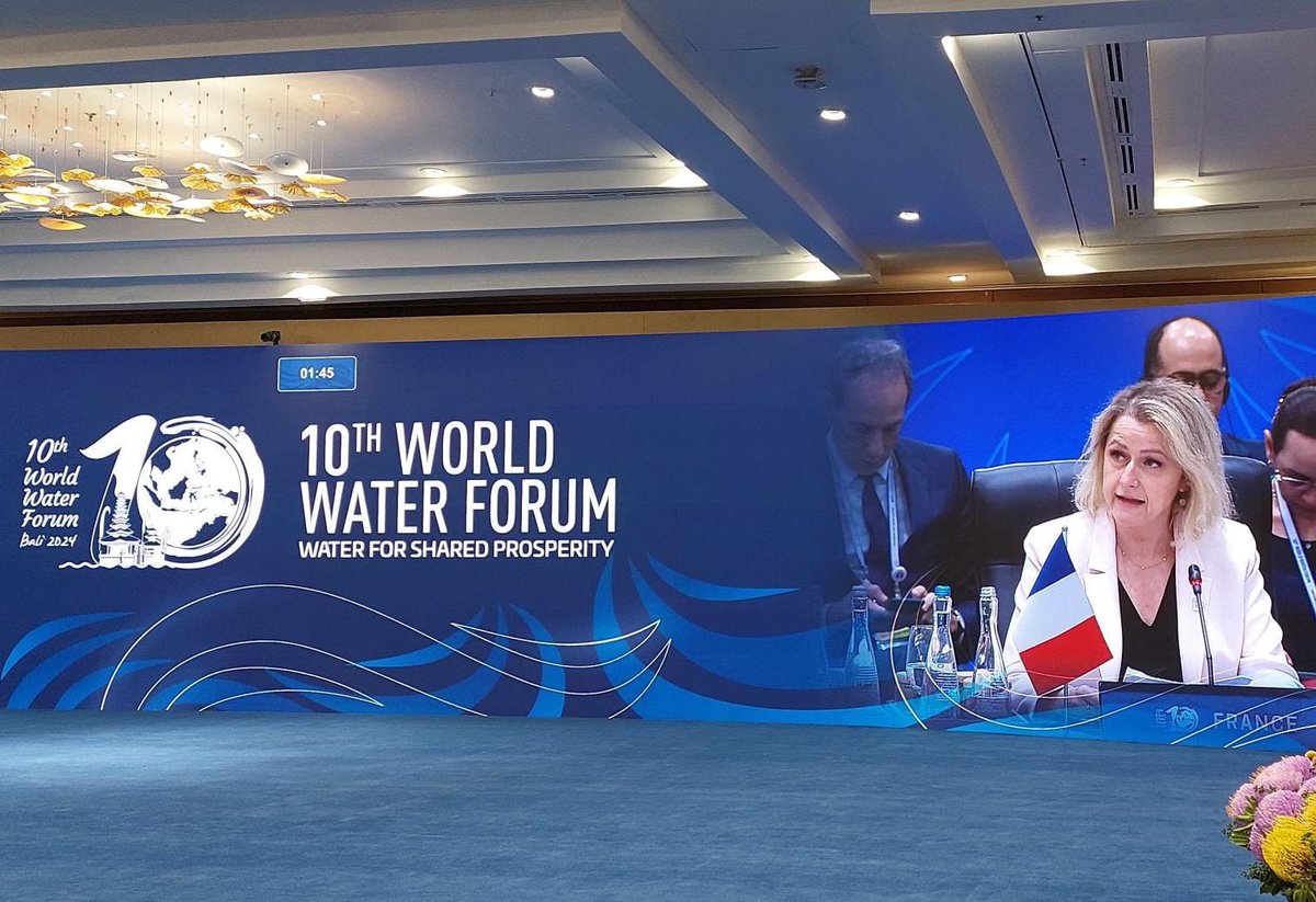 oneplanetsummit's tweet photo. Very fruitful 2nd day @WWaterForum10!
@barbarapompili took the floor at the High-level meeting to recall 🇫🇷 priorities on #water & the #OneWaterSummit, and signed the #G20 #GBFA Letter of Intent.
She was then honored to discover a mangrove plantation with 🇮🇩 President Widodo. https://t.co/insnEtvkDH