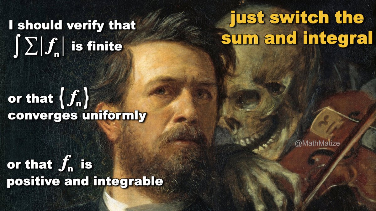 MathMatize's tweet photo. Just switch the sum and integral https://t.co/F2wV17GubL