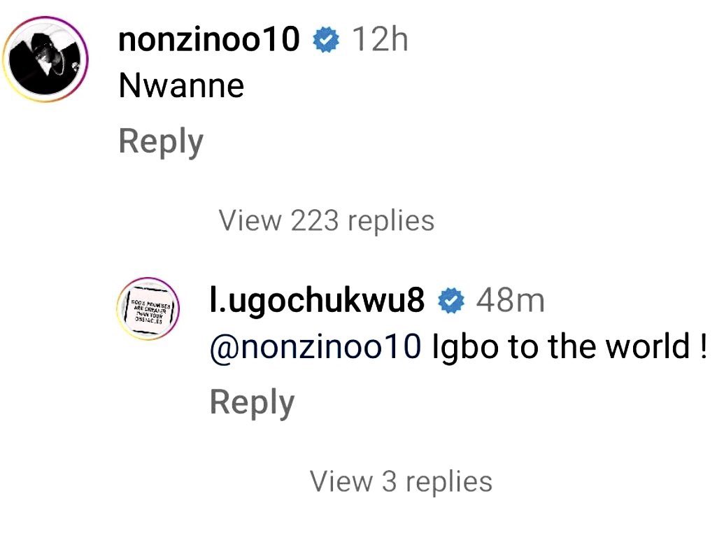 So after Chelsea’s last match of the season yesterday, Chukwuemeka, Madueke & Ugochukwu took a picture together with Ugochukwu posting it.

Madueke called him “Nwanne” , and Ugochukwu responded with “IGBO TO THE WORLD”.

I’m happy they’re proud of their “Igbo Heritage”. 💙💙💙