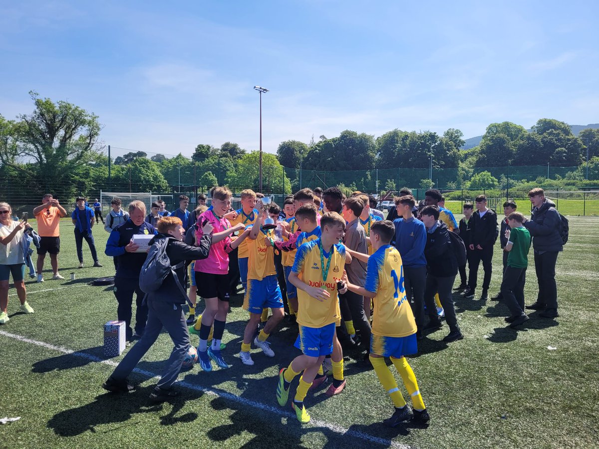 RichardKerins1's tweet photo. They not only made us dream, they brought them to life too! @moylepark completed the historic @faischools Drive For Five today 
19 games, 19 wins ✅
91 scored, 18 conceded ✅
West Dublin ✅
All Dublin ✅
Champions League ✅
Leinster Cup ✅
All Ireland ✅ https://t.co/z8J02Zx31J