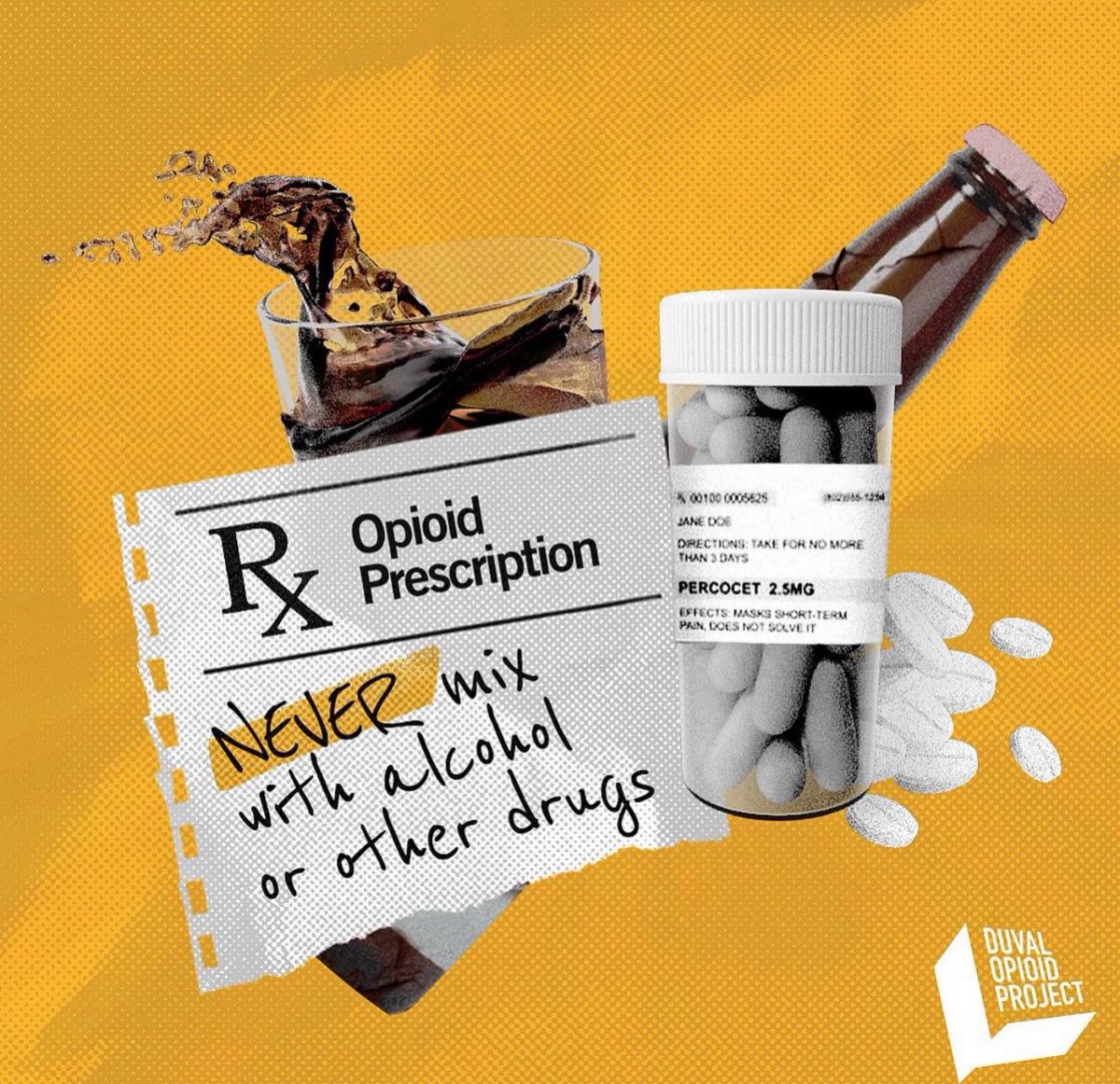 Anyone—yes, ANYONE—is at risk for overdose if they mix prescription opioids with other drugs or alcohol. Even in small doses, the combination can slow breathing to dangerous levels and cause an overdose. #EndOverdose #DuvalOpioidProject #TalkAboutIt #BeAboutIt