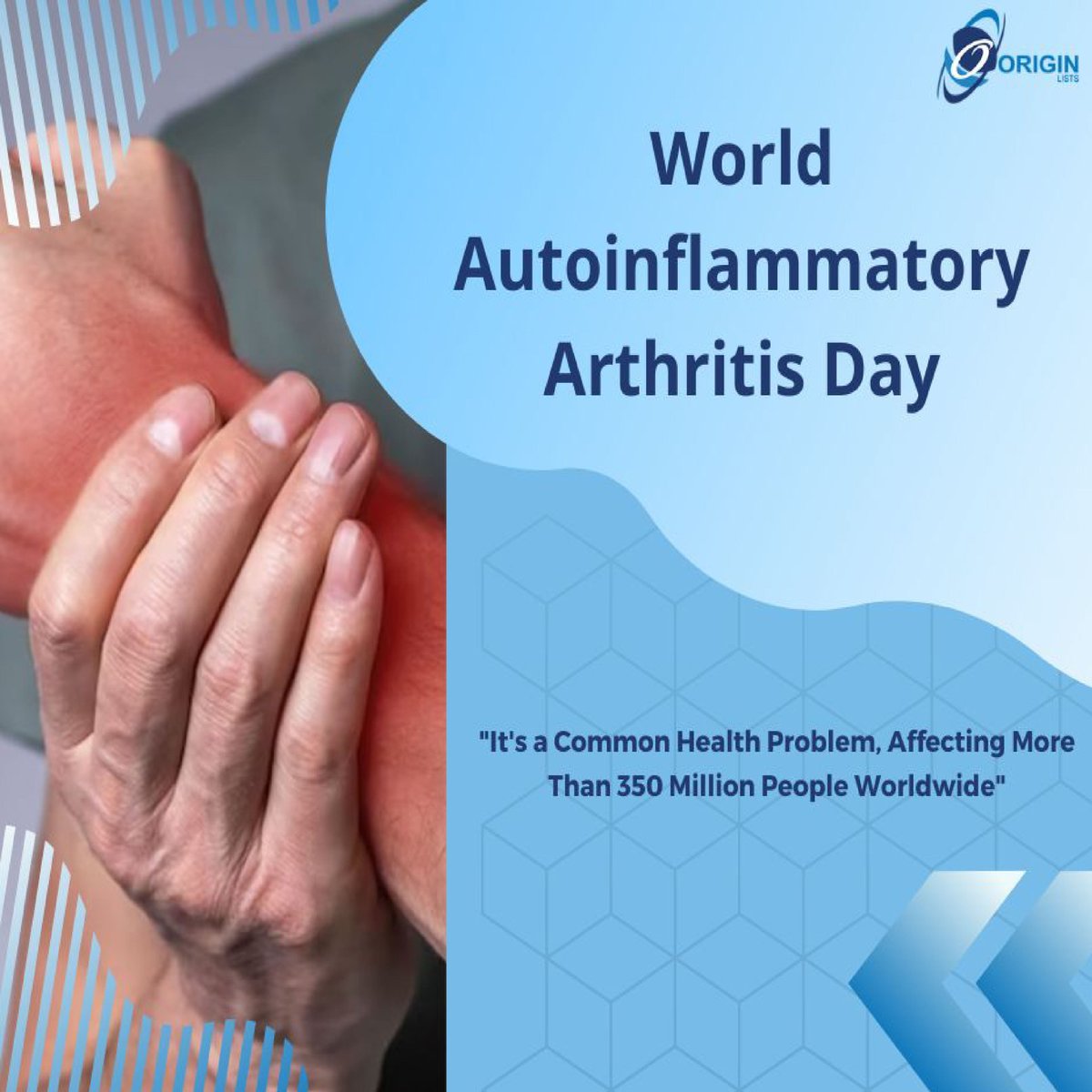 OriginLists's tweet image. Let's unite globally, raising awareness and support for autoimmune arthritis fighters, Together, we can make a meaningful difference.
#autoinflammatoryarthritisday #autoinflammatoryarthritis #autoinflammatoryarthritisawareness