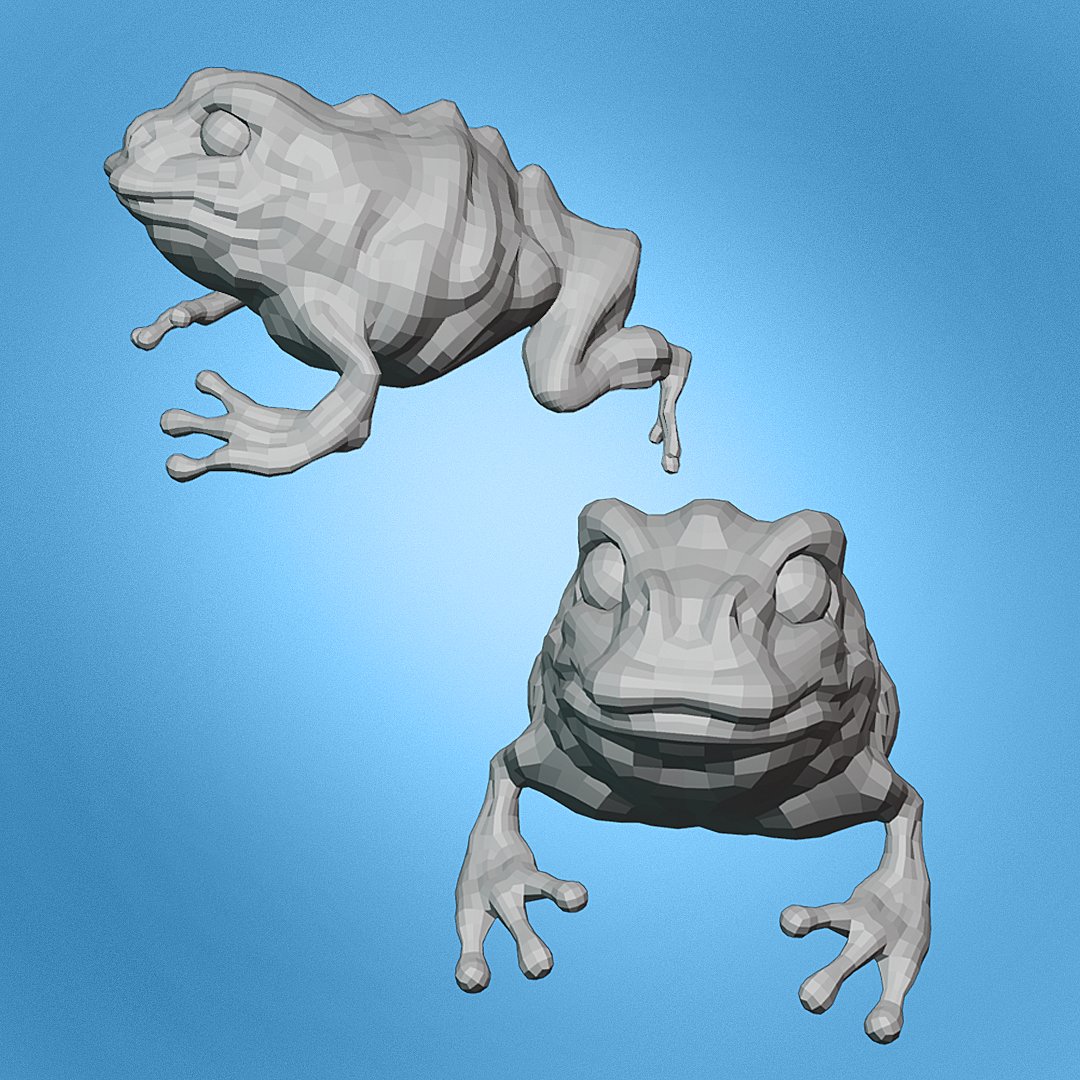sydorukanton's tweet photo. Frog speedsculpt and basic vertex color painting
Software used:
-Blender
-PureRef
-Photoshop
#blender #sculpting #character #3d #3dcharacter #art #fromsphere #photoshop #pureref #frog #3dfrog #digital3d #highpoly #lowpoly #texturing https://t.co/XHXZbSpUXq