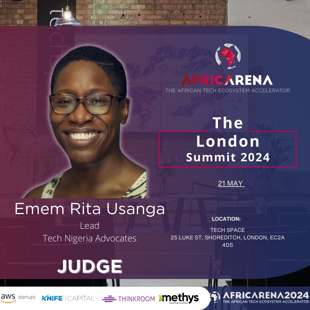 Emem Rita Usanga (@ememrusanga) on Twitter photo All roads lead to <a href="/AFRICARENA/">AfricArena</a> #LondonSummit tomorrow where I'll be judging the afternoon pitch competition. If you haven't got your ticket yet, book one here now - bit.ly/49XeWG5
#AfricArena2024
#AfricArenaLondon2024 All roads lead to <a href="/AFRICARENA/">AfricArena</a> #LondonSummit tomorrow where I'll be judging the afternoon pitch competition. If you haven't got your ticket yet, book one here now - bit.ly/49XeWG5
#AfricArena2024
#AfricArenaLondon2024