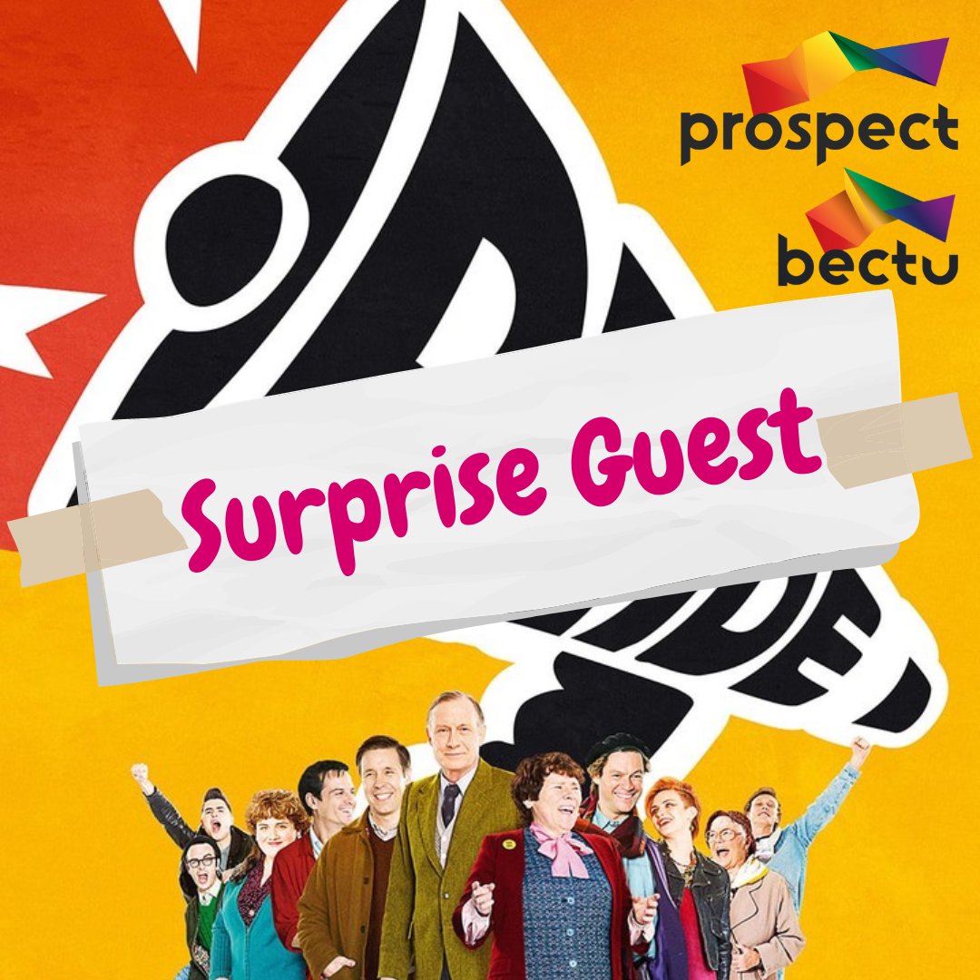 bectuLGBT's tweet photo. We've got original LGSM member Ray Goodspeed &amp; iconic trade unionist Dai Donovan.. &amp; if that wasn't enough, we've got a 3rd *surprise* guest coming to our screening of Pride! 

Open to members of @bectuunion &amp; @prospectunion
🗓️Wednesday 29th May 2024, 6pm

Check your emails! https://t.co/Srsl9iCMbu