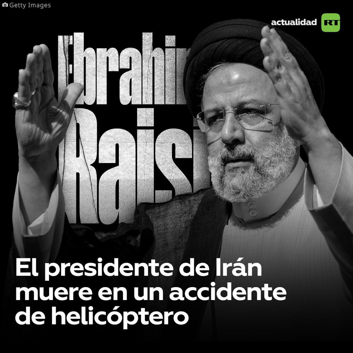 El presidente de Irán muere en un accidente de helicóptero 🇮🇷 Ebrahim Raisi ha fallecido este domingo, como resultado del accidente que sufrió el helicóptero en el que viajaba, cerca de la frontera con Azerbaiyán. #DeZurdaTeam