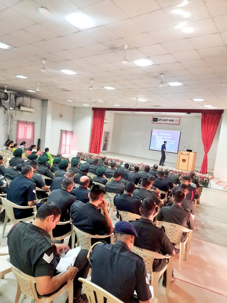 'World Hypertension Day 2024' ⚕️सर्वे सन्तु निरामयाः⚕️ On the occasion of #WorldHypertensionDay, an interactive session was organised as a joint venture by SHO #Jaipur and #SaptaShaktiHealers. The interaction was instrumental in awareness amongst the soldiers and families
