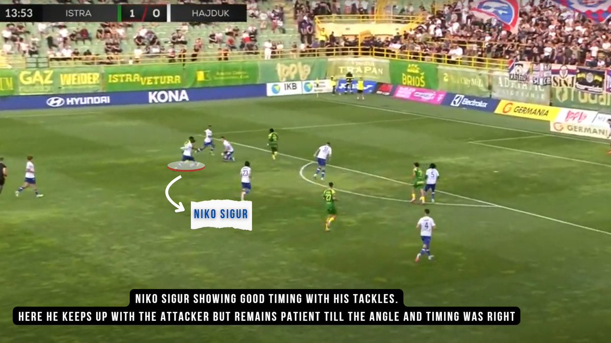 RdfTactics's tweet photo. 🚨 Niko Sigur (🇭🇷, 20) Scout Report ✍️ A Wonderkid NOBODY saw coming

Canadian-born who, in 2019, was playing for a 'C' team in Canada to then make his Hajduk Split debut in 2023.

✅ Modern Day Full-back ✅ Ground Duel Dominance ✅ Excellent Technical Skills ✅ Good Physical Characteristics ✅ Adaptability

https://t.co/VT9cOC8aY5