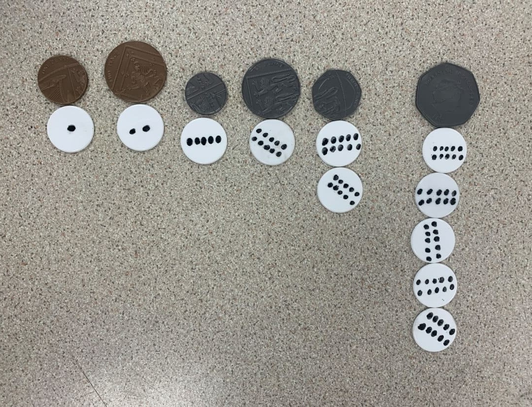 Year 1 Block 5 is fast approaching! Pre-money counters are a fantastic way to support children's understanding of the value of coins. Here are some made by one of our primary maths specialists using blank counters and a permanent marker 🪙 Have a look: eu1.hubs.ly/H095zMZ0