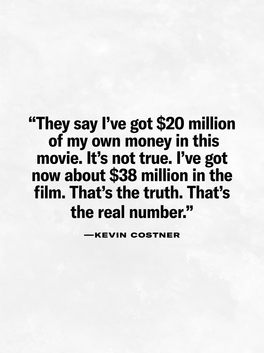 GQMagazine's tweet image. It’s been reported that Kevin Costner spent $20 million making his four-part movie series Horizon. That’s wrong, he told GQ — it’s a lot more than that.

🔗:  gq.mn/leYFGas