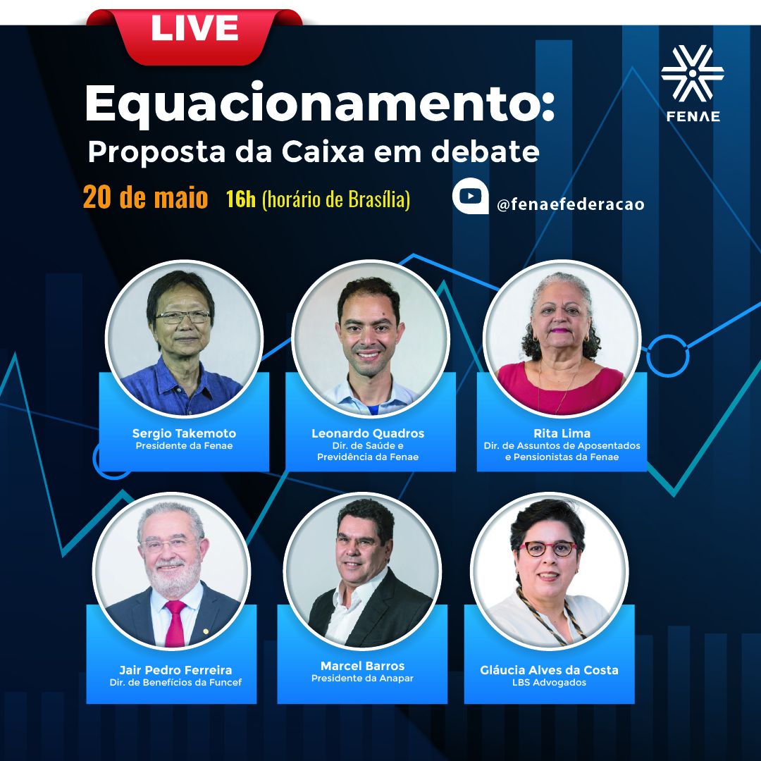 fenaefederacao's tweet photo. 🎥 Acontece nesta segunda-feira (20), às 16h, a live da #Fenae para discutir as medidas propostas pela Caixa e pela #Funcef para reduzir o equacionamento. O evento será transmitido pelo YouTube da Fenae. 📺
https://t.co/GH3ga242NX https://t.co/mRQlfMmkAQ