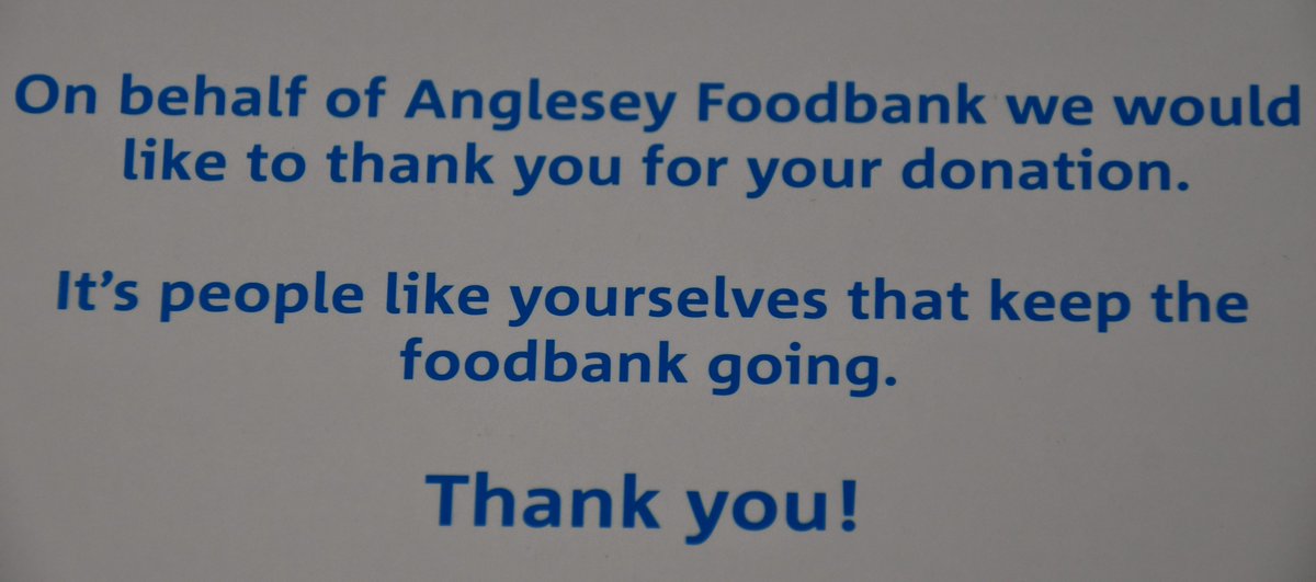 Cllr Roberts said, “Anglesey Foodbank does fantastic work all over the Island, ensuring that those in need do not go hungry. 'I’m delighted that my fundraising over the past 12 months as Chair has allowed me to support their incredible work.” 2/2 @nedwynjohn