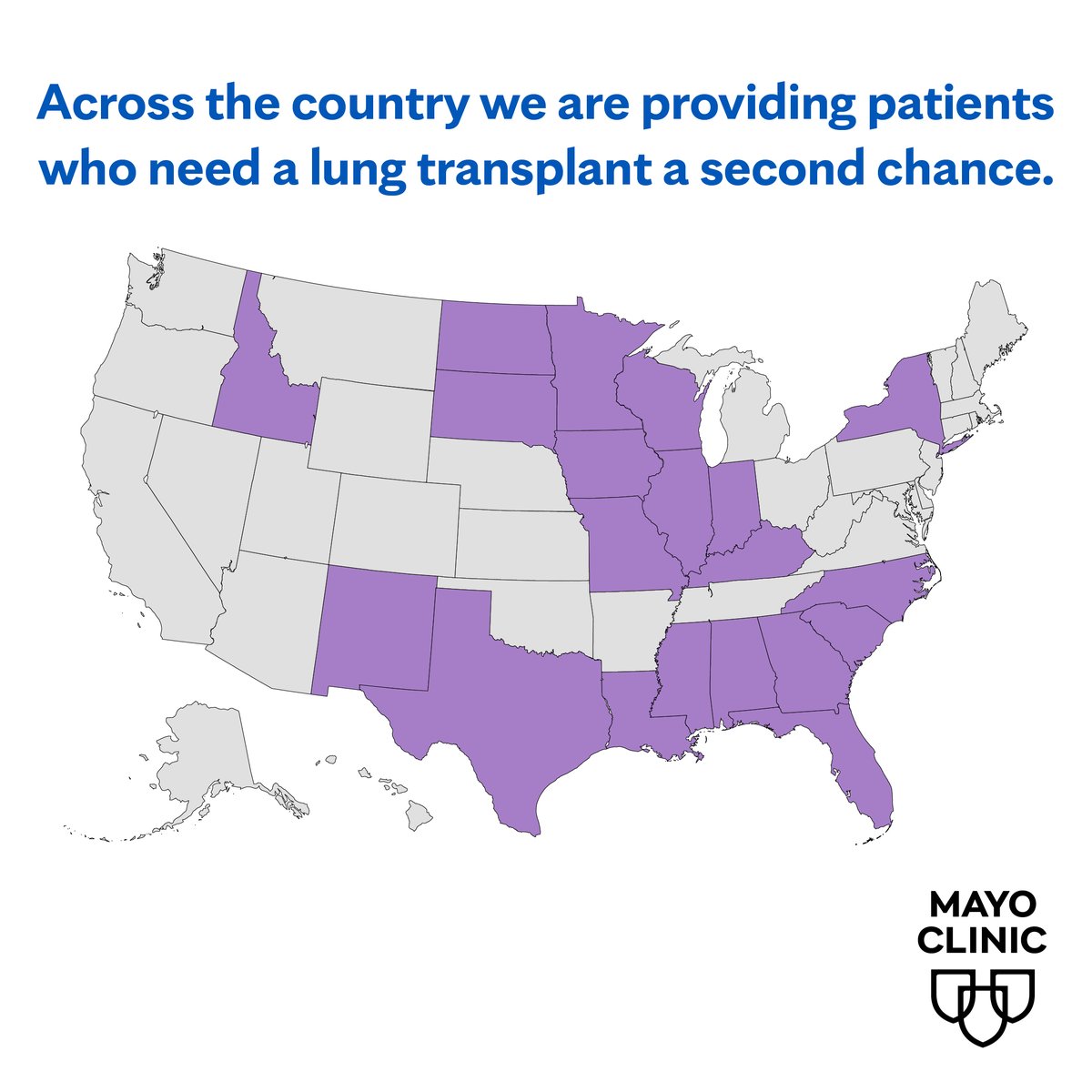 In 2023, our very own #LungTransplant Program performed 128 lung transplants on patients from 20 states – providing hope and a second-chance! Learn more about our exceptional Lung Transplant Program here: mayocl.in/4busCdh #LungDisease @MayoClinic