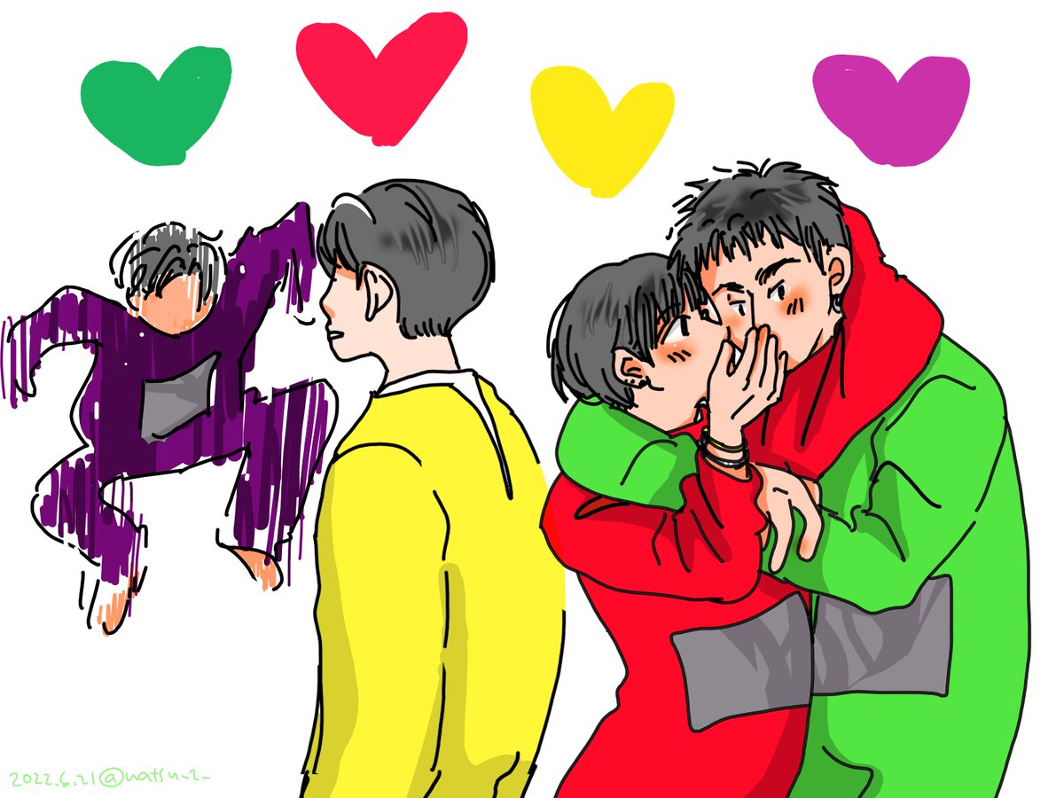 natsu_2_'s tweet photo. OGTN過去絵💙💚 https://t.co/r7EBYvzuwk