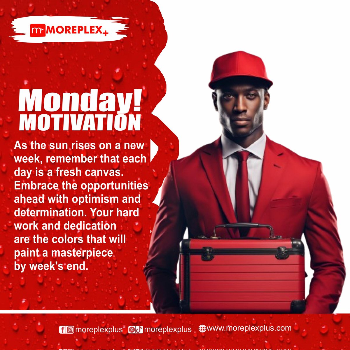 moreplexplus's tweet photo. As the sun rises on a new 
week, remember that each 
day is a fresh canvas. 
#moreplexplus
#moreplextv 
#MondaymorningRush 
#mondaymotivation https://t.co/QynLkSfBbk