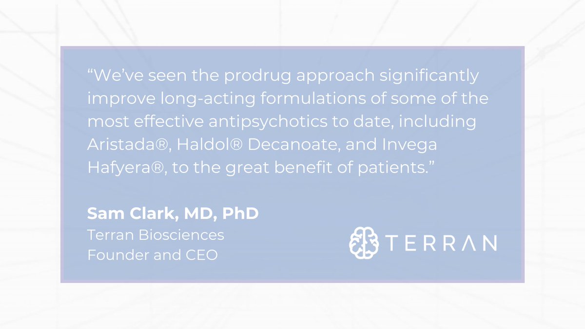 We're excited to announce the development of TerXT, a combination of novel prodrugs of xanomeline & trospium designed to enable long-acting treatments for #schizophrenia. 

Read the press release here: terranbiosciences.com/TerXT and more on TerXT here: TerXT.com